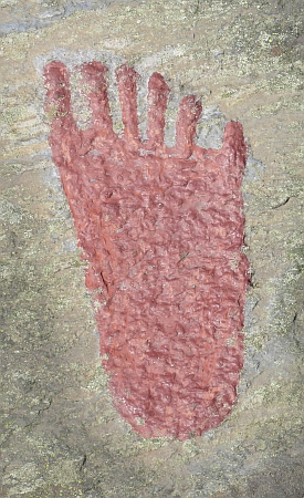 Fußsohle mit 6 Zehen, Högsbyn, Dalsland