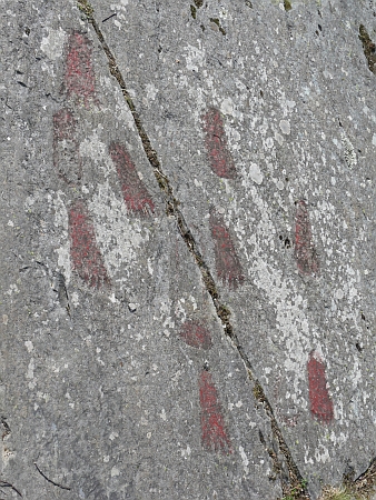 Gruppe von Fußsohlen, Högsbyn, Dalsland