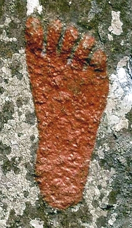 Fußsohle mit Zehen, Högsbyn, Dalsland