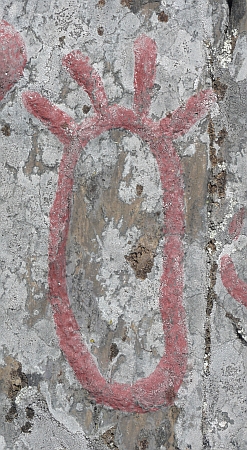 Fußsohle mit 4 Zehen, Högsbyn, Dalsland