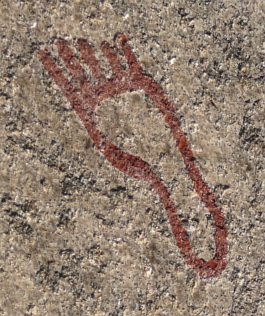 Fußsohle mit Zehen, Litsleby, Bohuslän